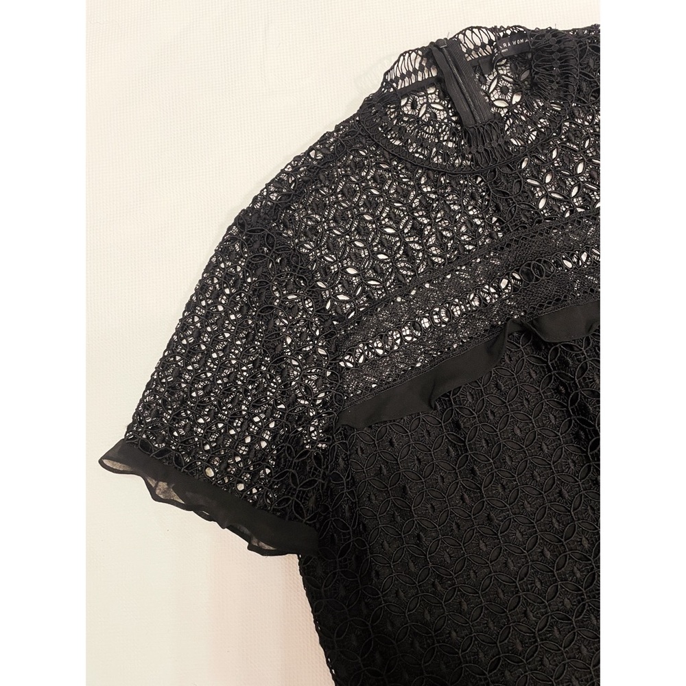 Zara Black Lace Blouse